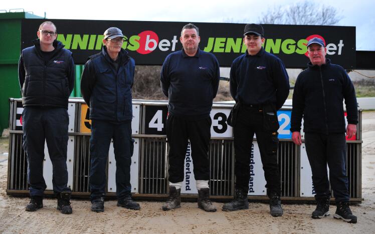 Sunderland Stadium's grounds team. 